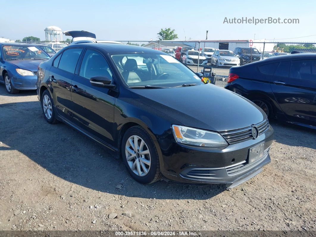 2012 Volkswagen Jetta 2.5l Se Black vin: 3VWDP7AJ9CM425874