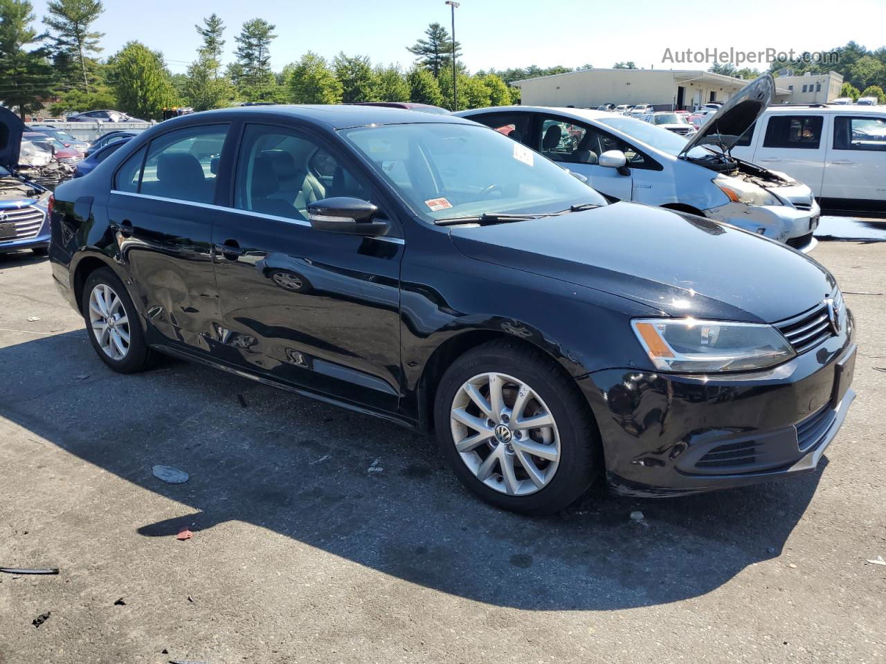 2013 Volkswagen Jetta Se Black vin: 3VWDP7AJ9DM201800