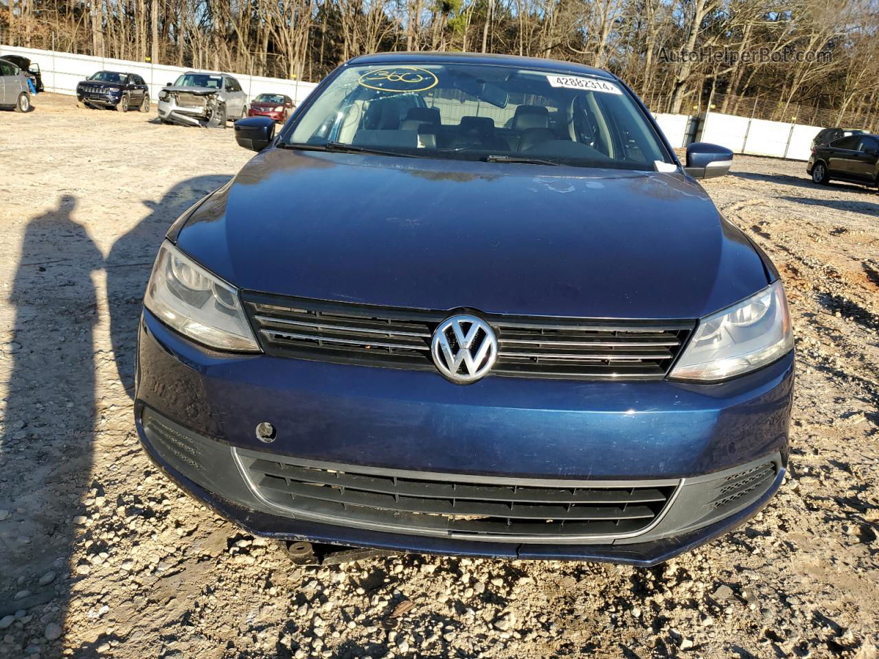 2013 Volkswagen Jetta Se Blue vin: 3VWDP7AJ9DM214000