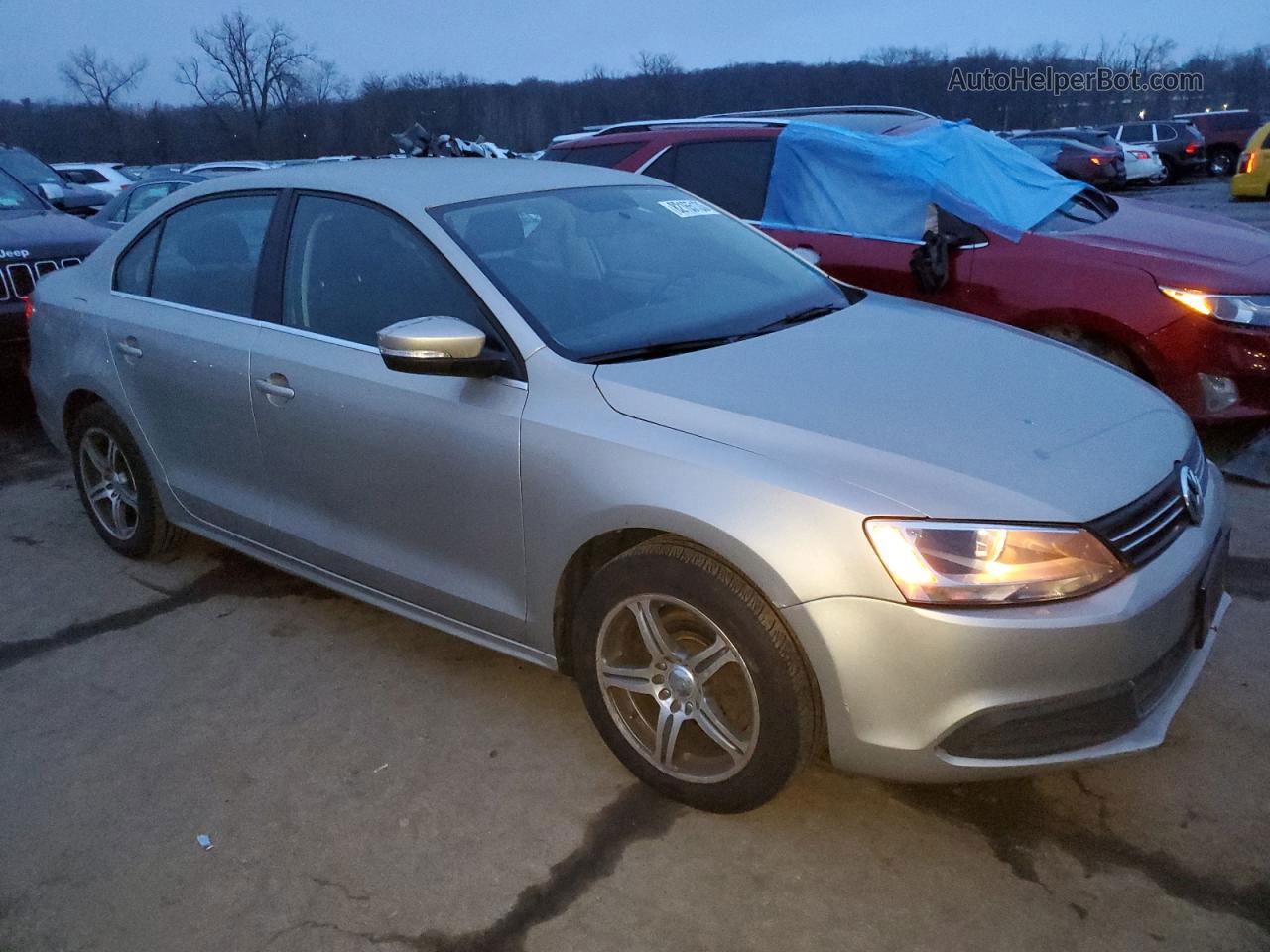 2013 Volkswagen Jetta Se Silver vin: 3VWDP7AJ9DM266467