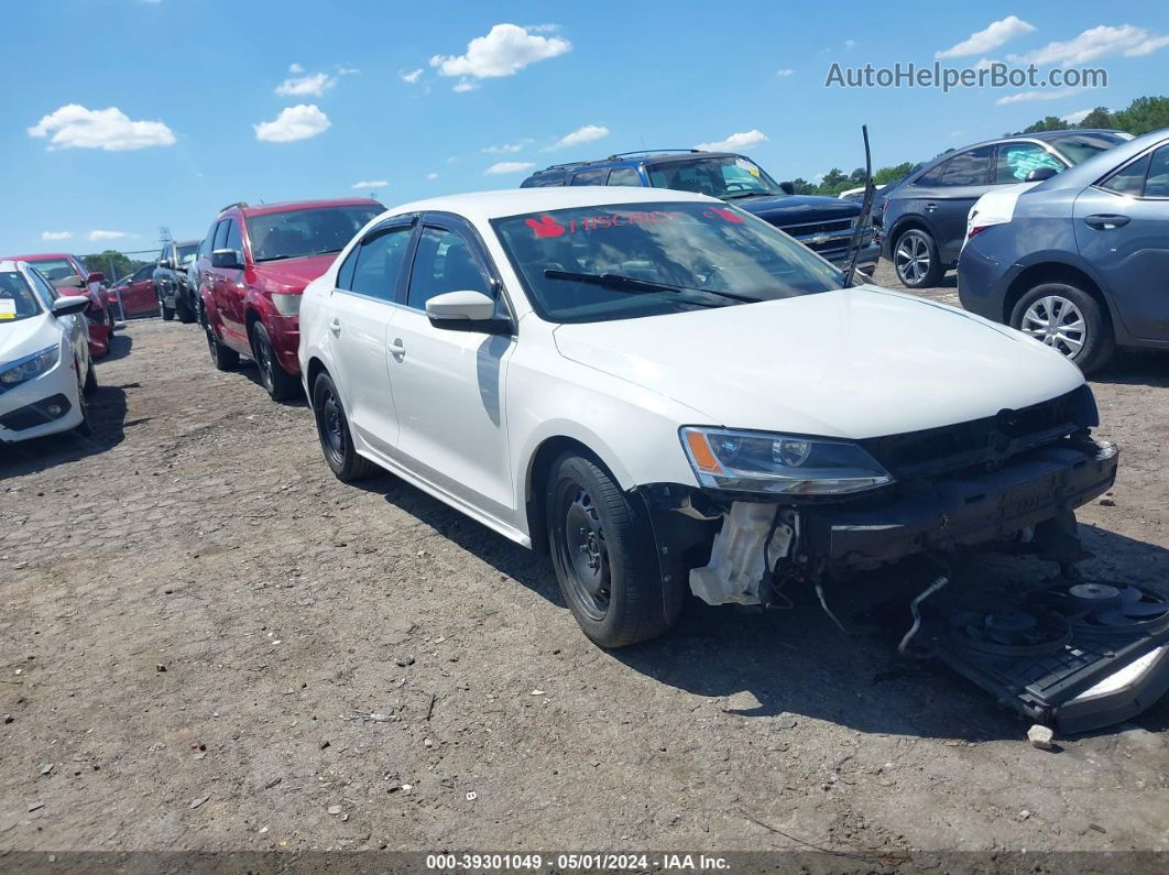 2013 Volkswagen Jetta 2.5l Se White vin: 3VWDP7AJ9DM282250