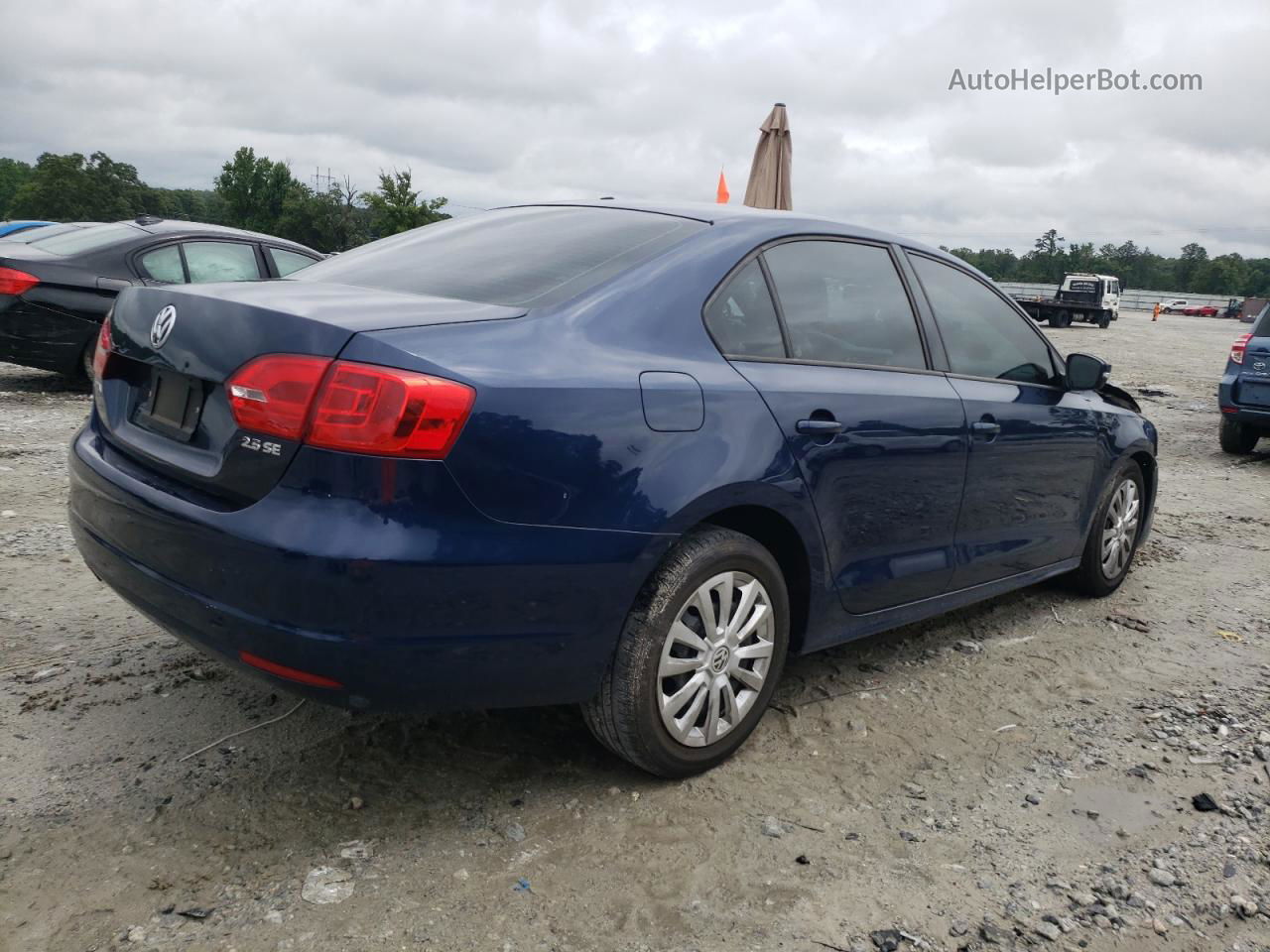 2012 Volkswagen Jetta Se Blue vin: 3VWDP7AJXCM319465