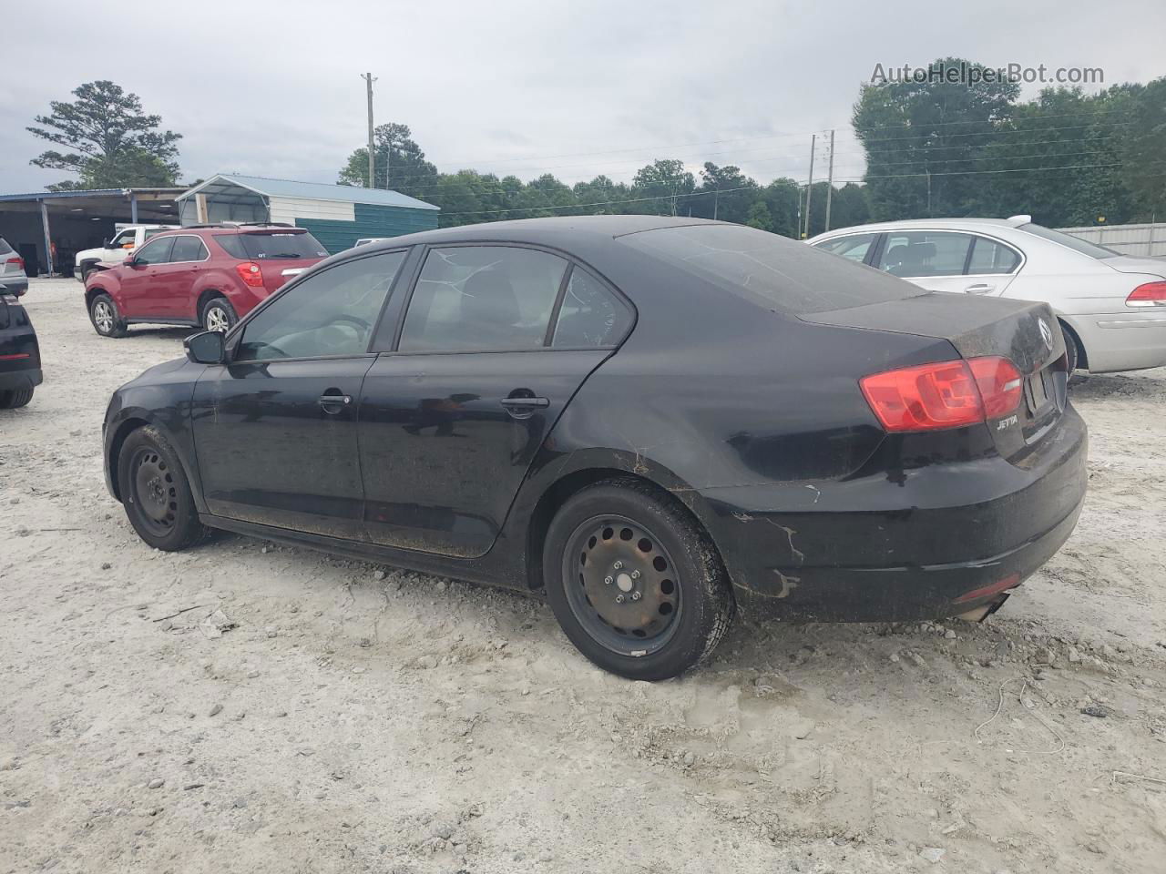 2012 Volkswagen Jetta Se Black vin: 3VWDP7AJXCM346312