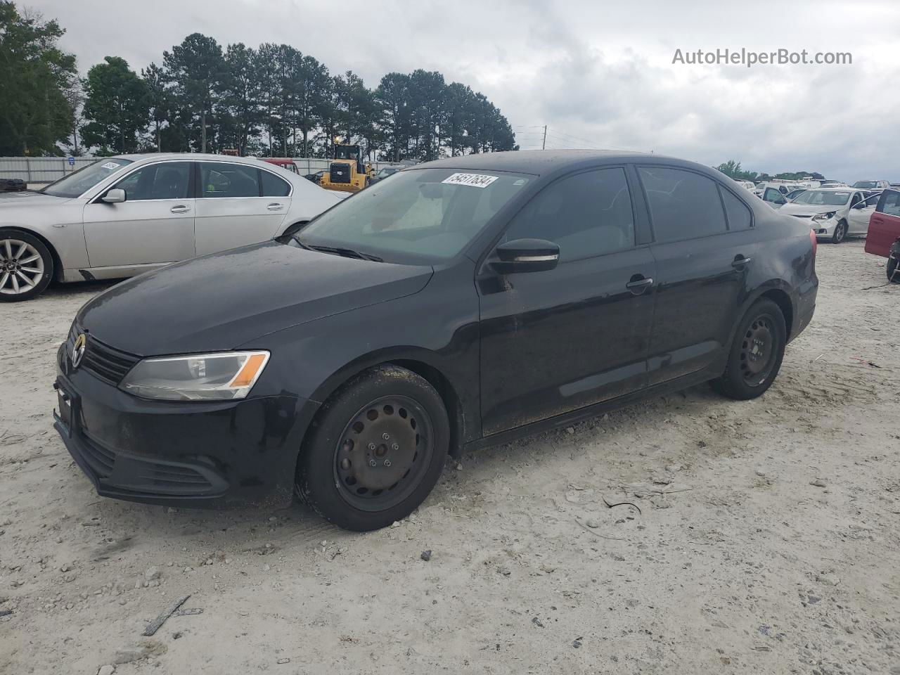 2012 Volkswagen Jetta Se Black vin: 3VWDP7AJXCM346312