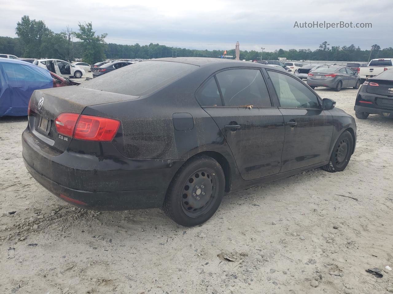 2012 Volkswagen Jetta Se Black vin: 3VWDP7AJXCM346312