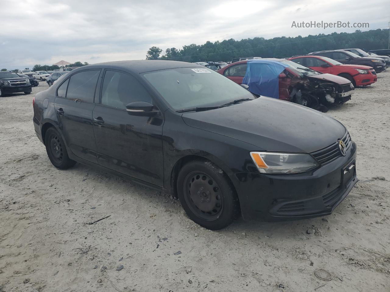 2012 Volkswagen Jetta Se Black vin: 3VWDP7AJXCM346312