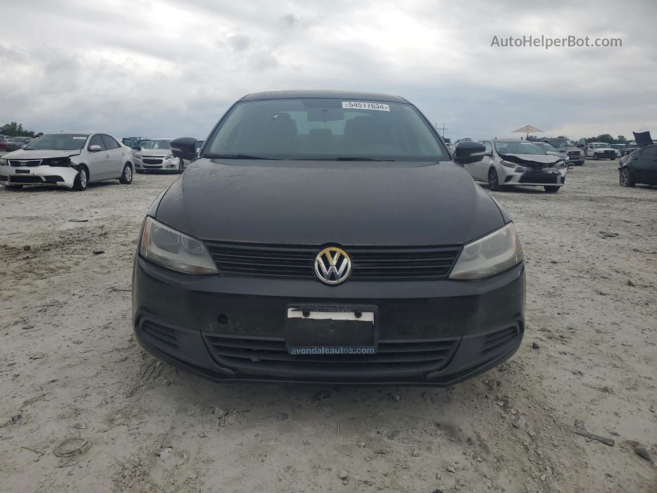 2012 Volkswagen Jetta Se Black vin: 3VWDP7AJXCM346312