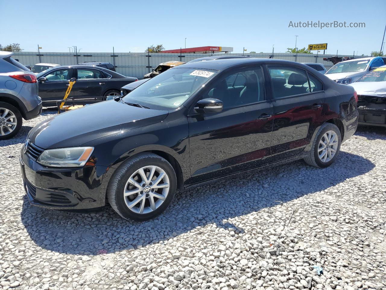 2012 Volkswagen Jetta Se Black vin: 3VWDP7AJXCM346519