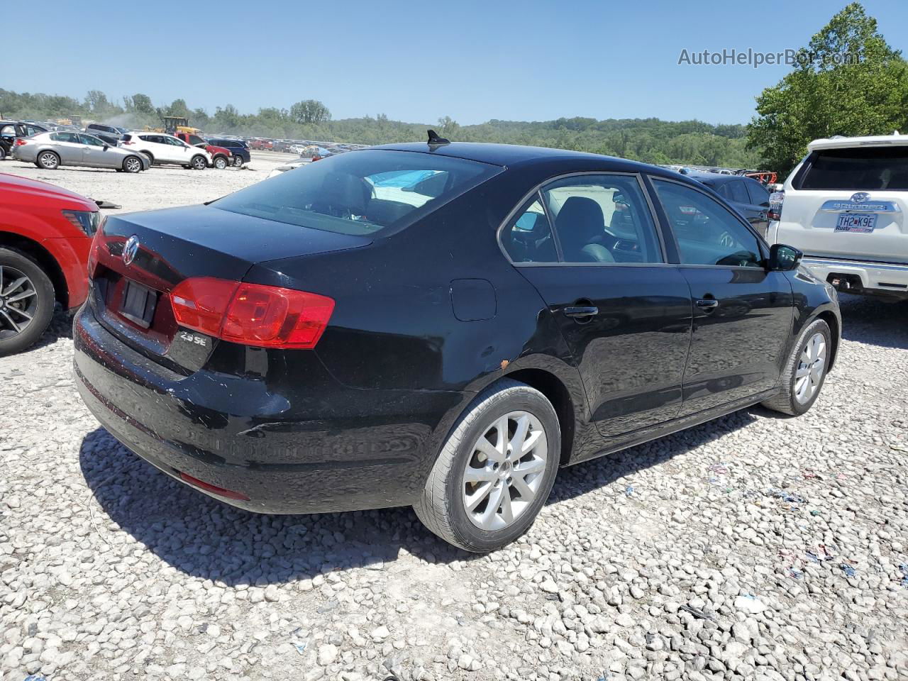 2012 Volkswagen Jetta Se Black vin: 3VWDP7AJXCM346519