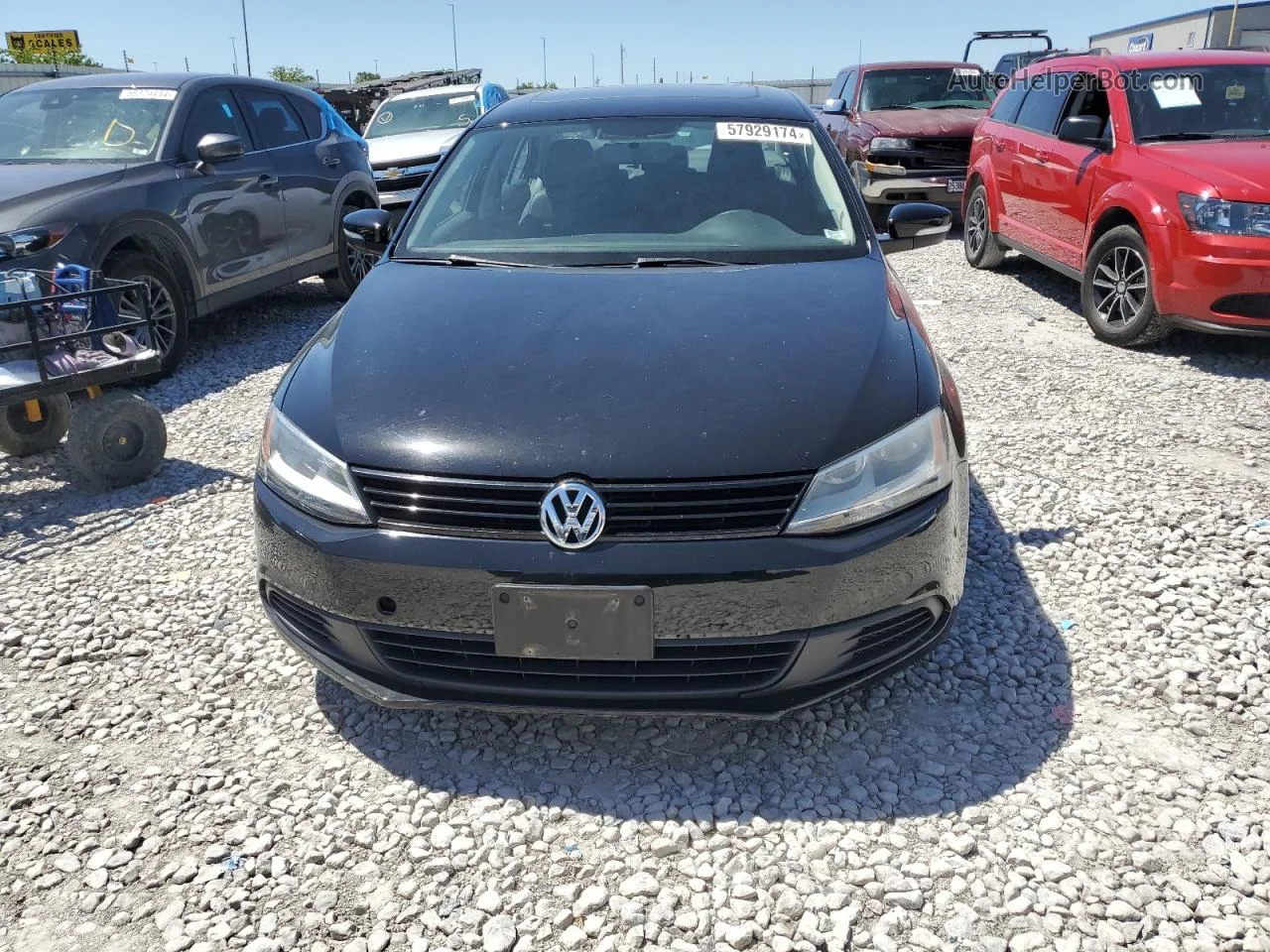 2012 Volkswagen Jetta Se Black vin: 3VWDP7AJXCM346519