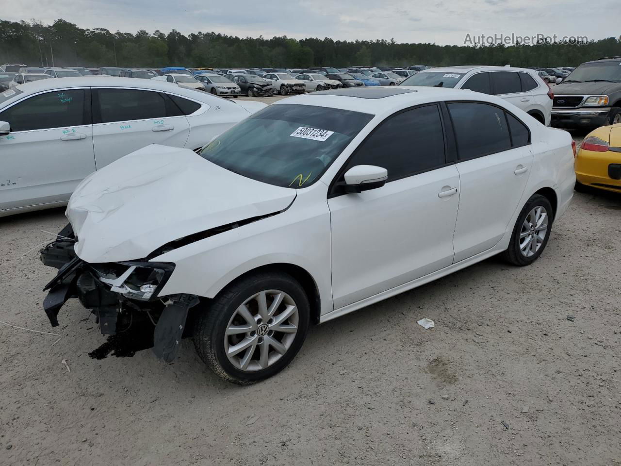 2012 Volkswagen Jetta Se White vin: 3VWDP7AJXCM347055