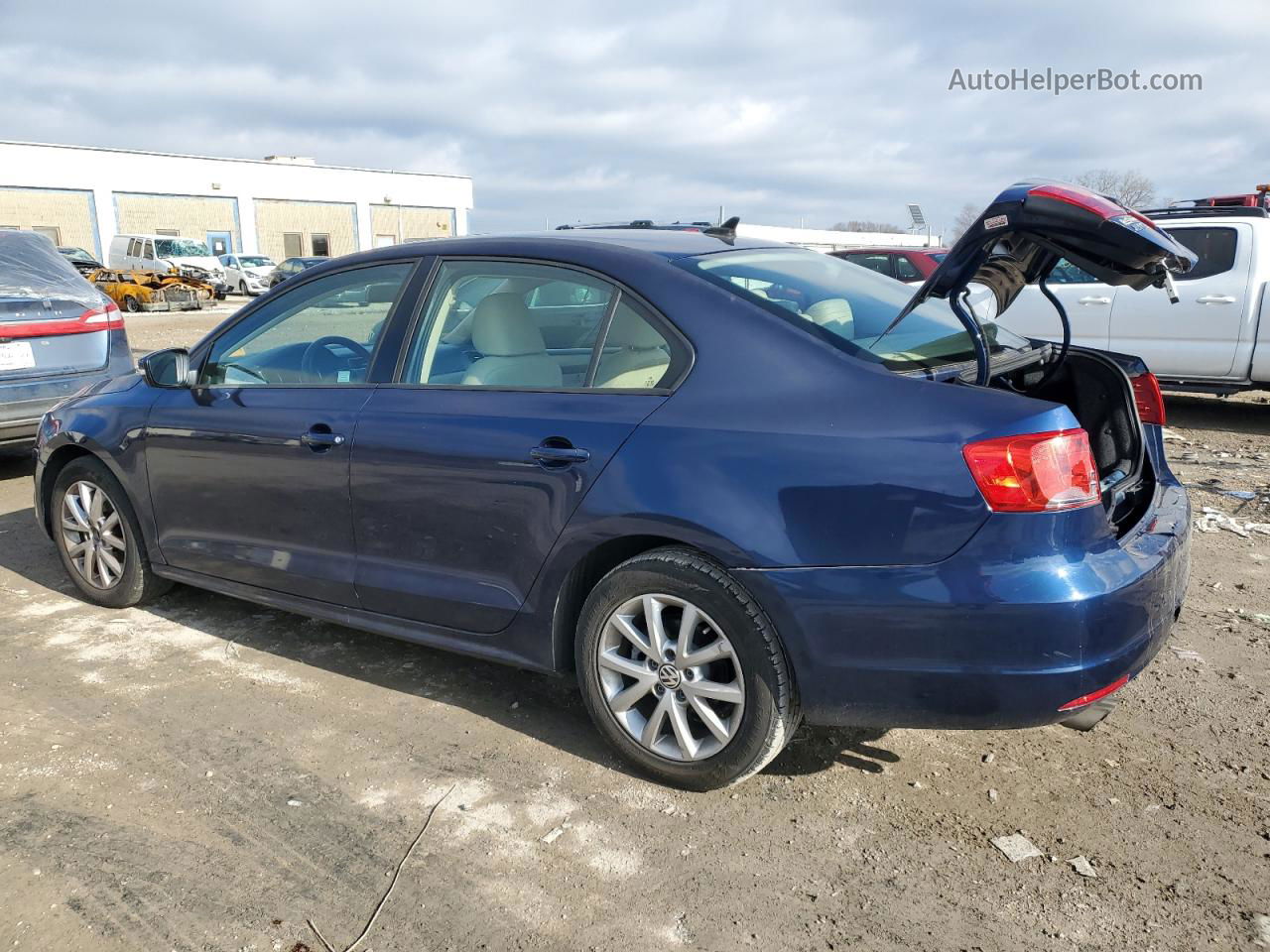 2012 Volkswagen Jetta Se Blue vin: 3VWDP7AJXCM373705