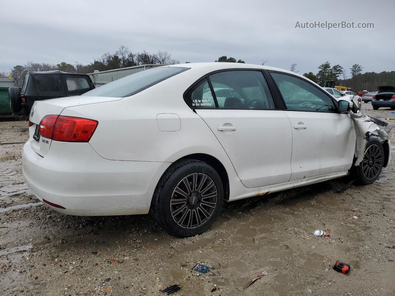 2012 Volkswagen Jetta Se White vin: 3VWDP7AJXCM461847