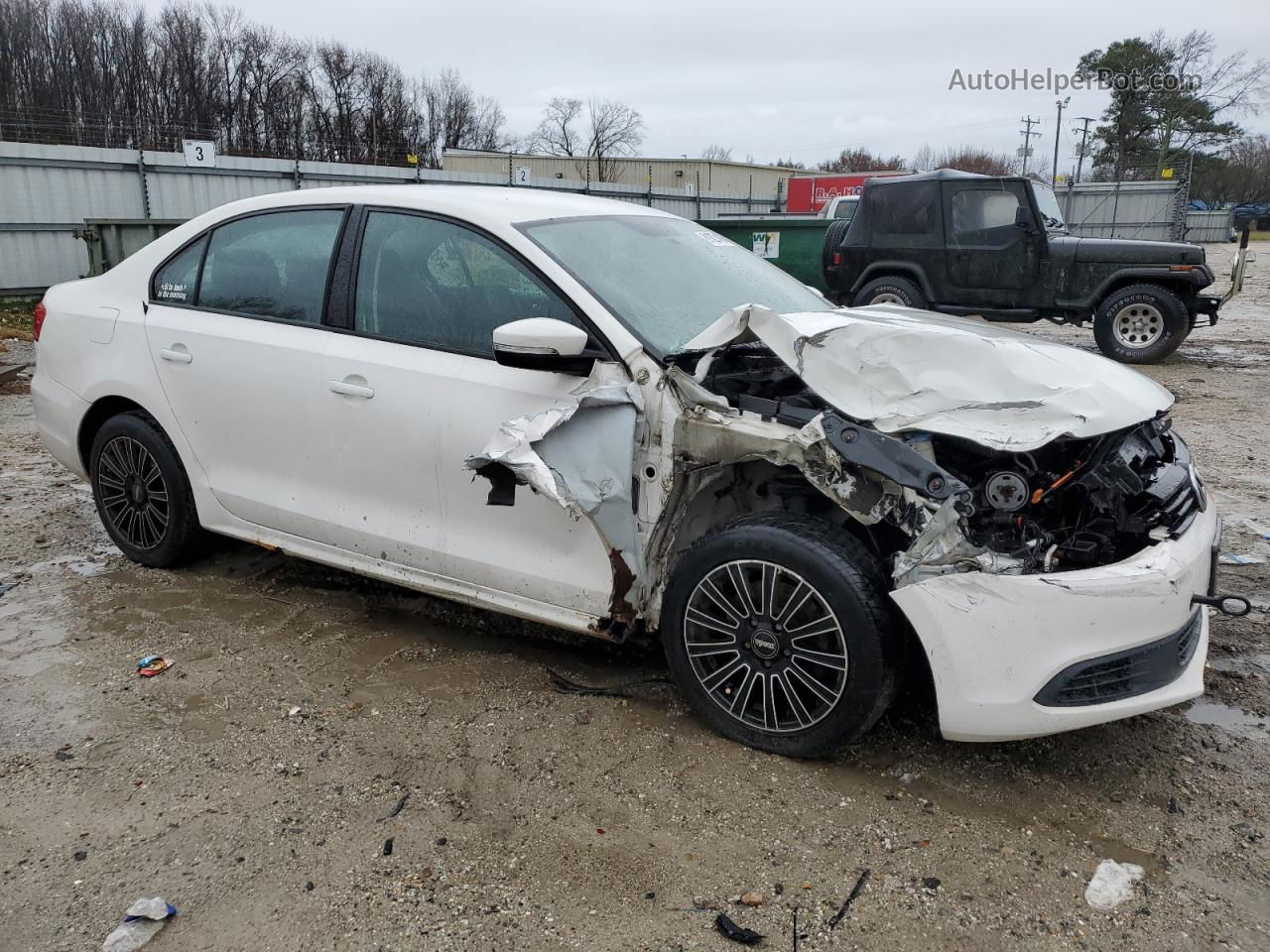 2012 Volkswagen Jetta Se White vin: 3VWDP7AJXCM461847