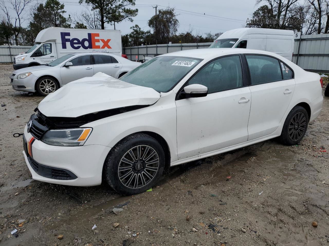 2012 Volkswagen Jetta Se White vin: 3VWDP7AJXCM461847