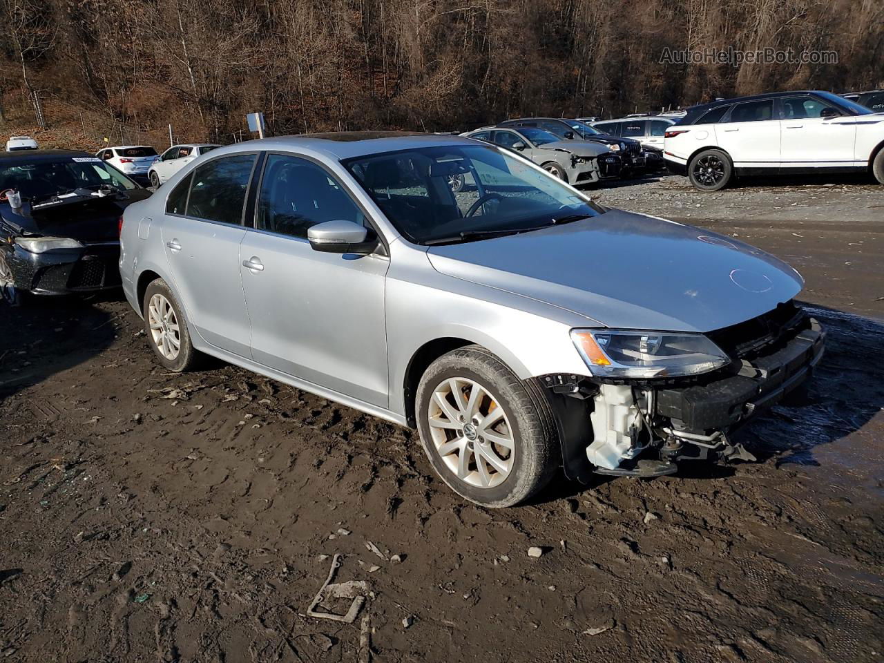 2013 Volkswagen Jetta Se Silver vin: 3VWDP7AJXDM298411