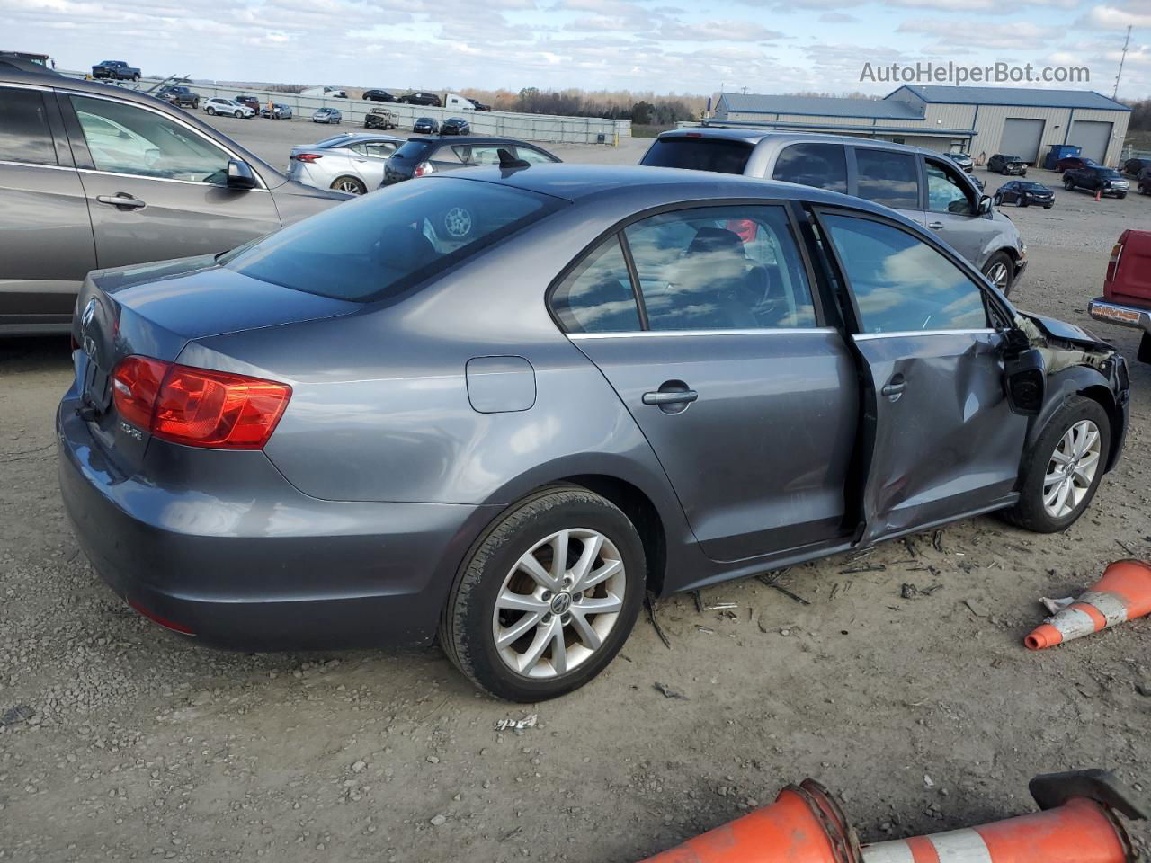 2013 Volkswagen Jetta Se Gray vin: 3VWDP7AJXDM310203