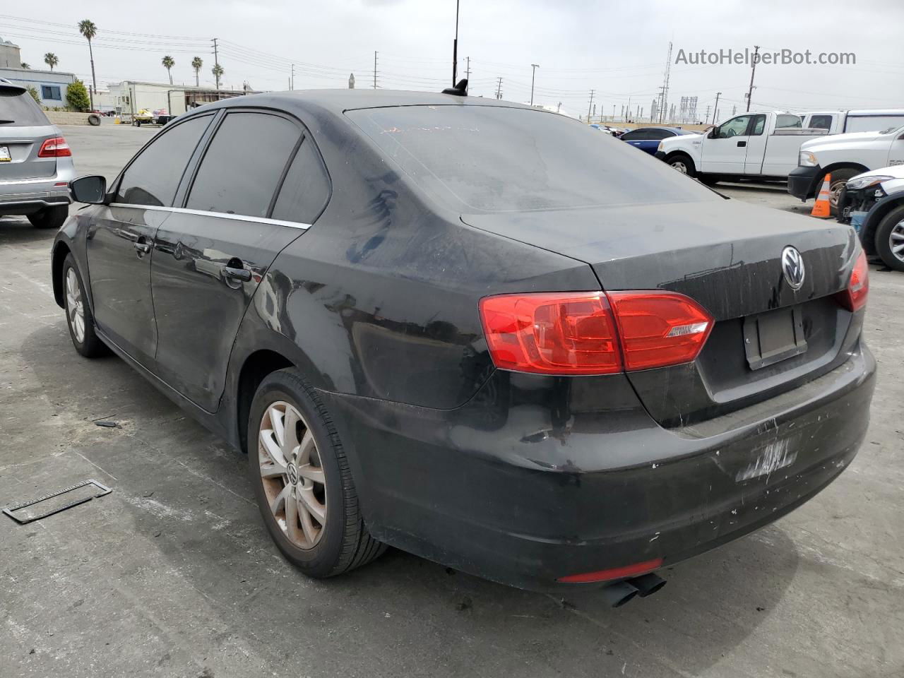 2013 Volkswagen Jetta Se Black vin: 3VWDP7AJXDM352774