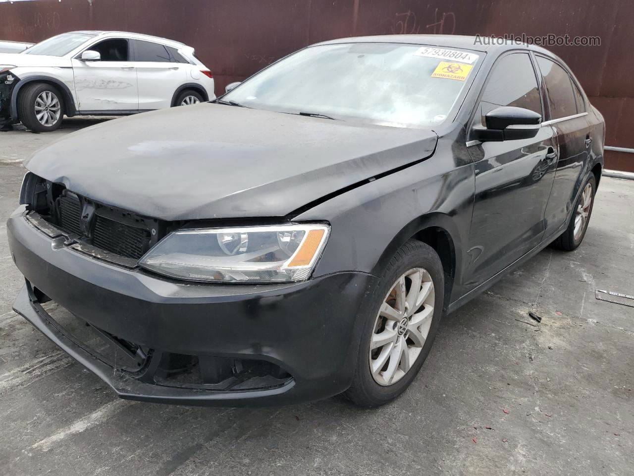 2013 Volkswagen Jetta Se Black vin: 3VWDP7AJXDM352774