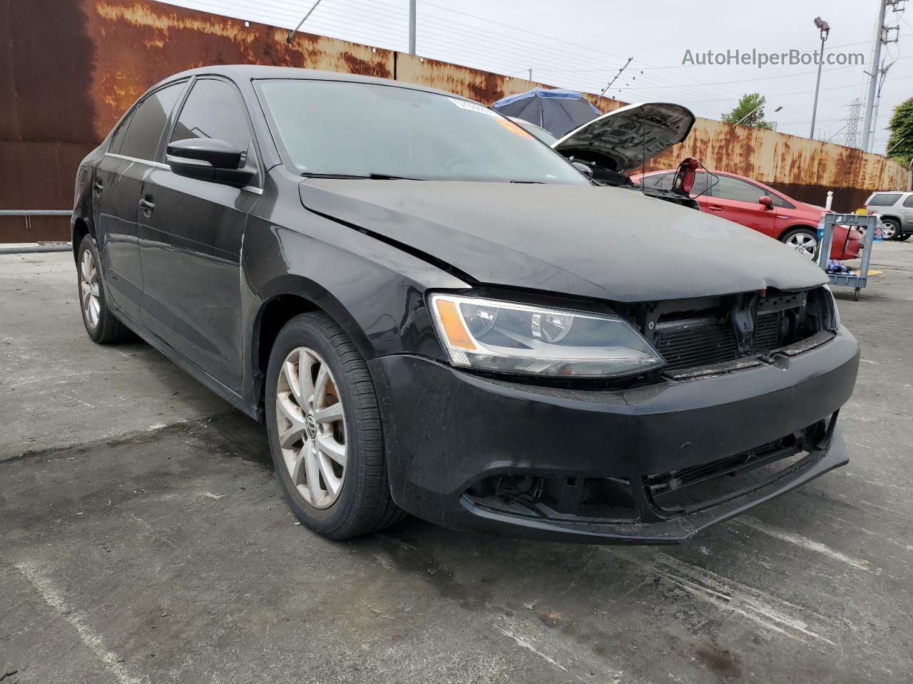 2013 Volkswagen Jetta Se Black vin: 3VWDP7AJXDM352774