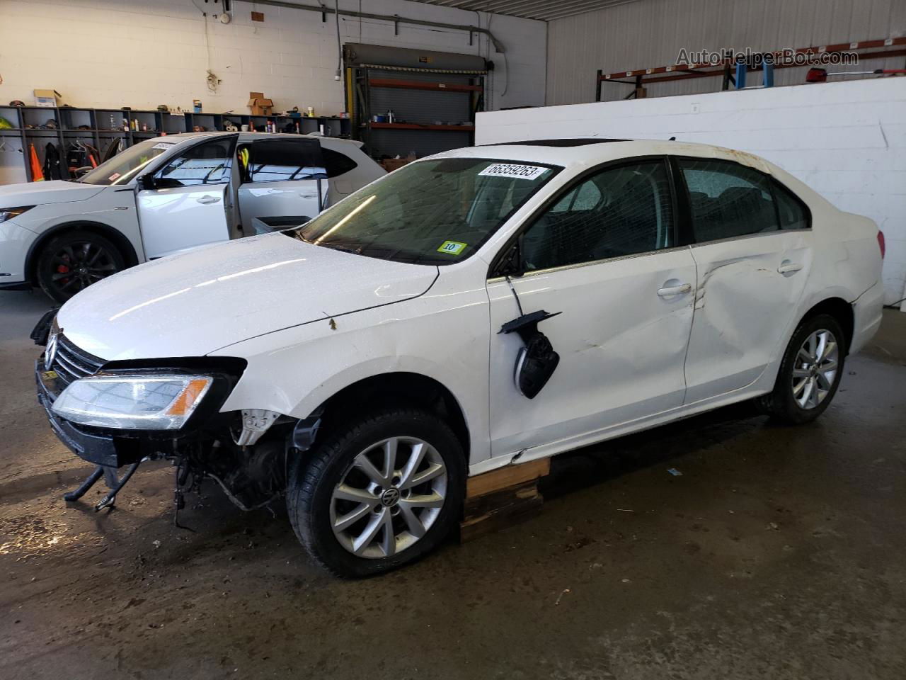 2013 Volkswagen Jetta Se White vin: 3VWDP7AJXDM363645