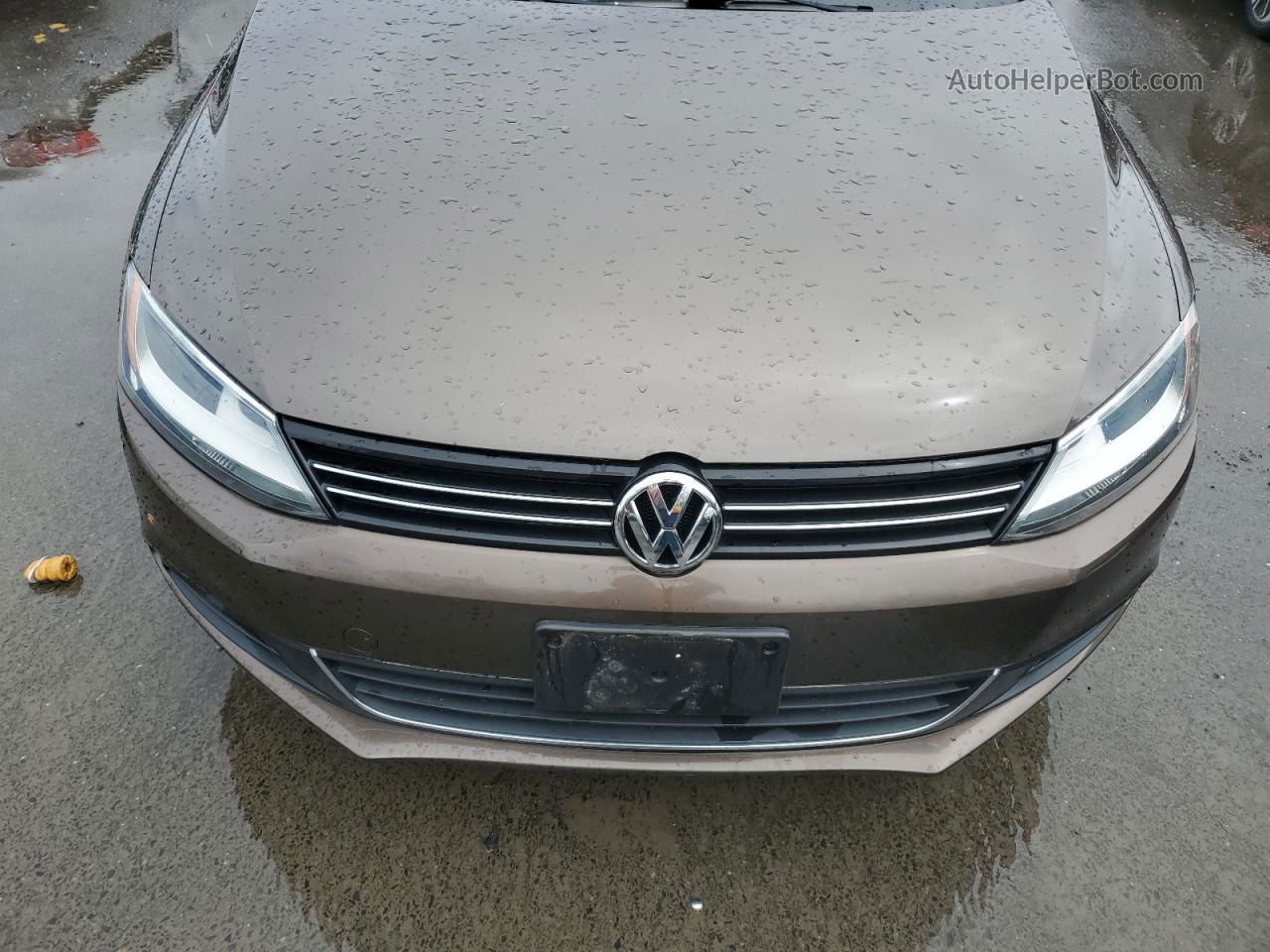 2013 Volkswagen Jetta Se Brown vin: 3VWDP7AJXDM433919