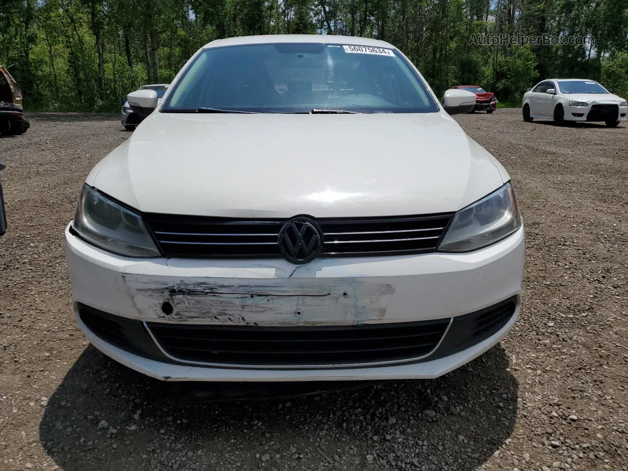 2011 Volkswagen Jetta Se White vin: 3VWDX7AJ0BM006214