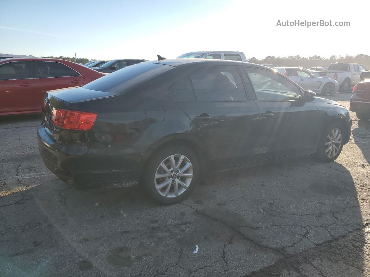 2011 Volkswagen Jetta Se Black vin: 3VWDX7AJ0BM309316