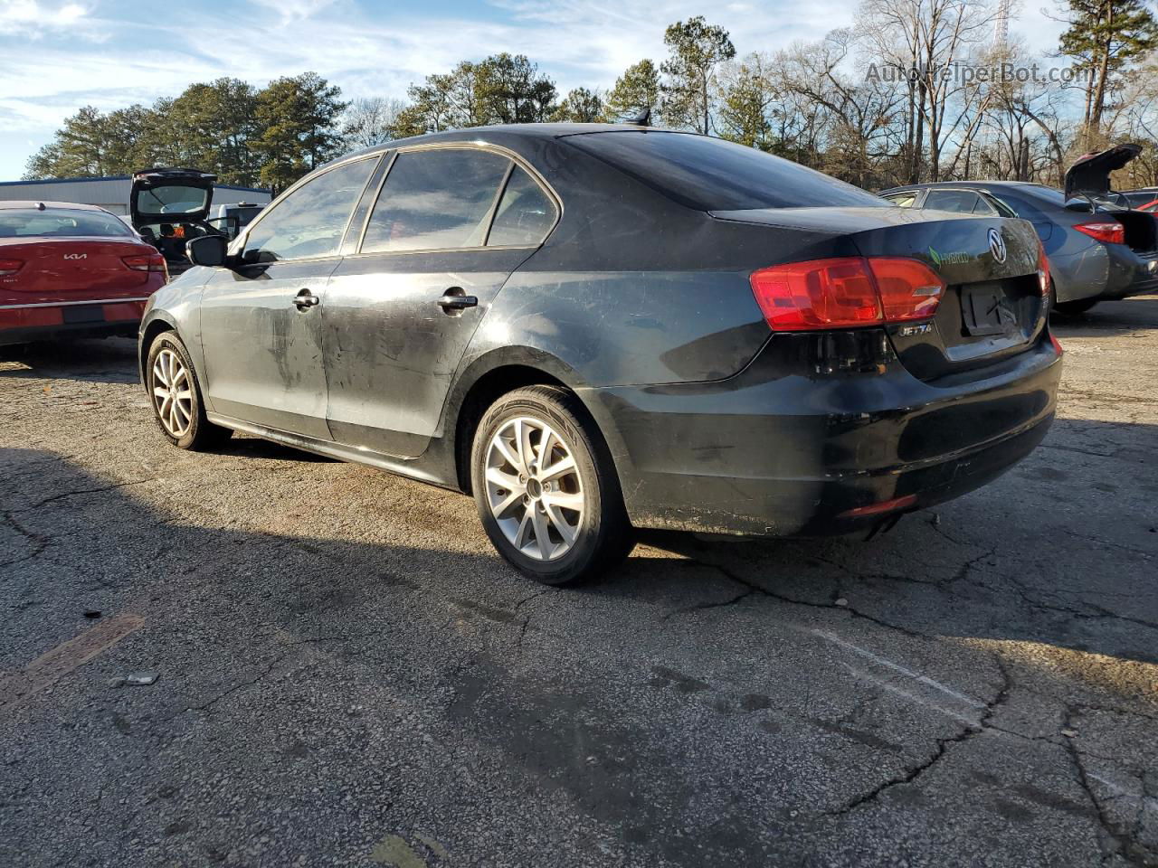 2011 Volkswagen Jetta Se Black vin: 3VWDX7AJ0BM309316