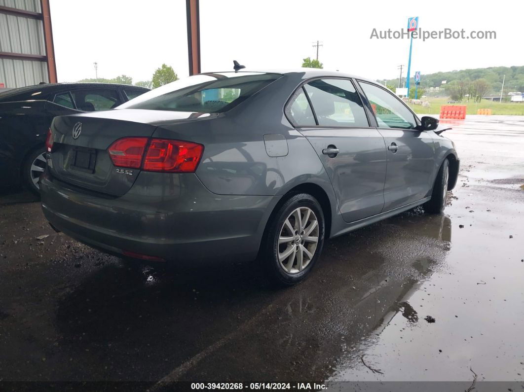 2012 Volkswagen Jetta 2.5l Se Gray vin: 3VWDX7AJ0CM114267