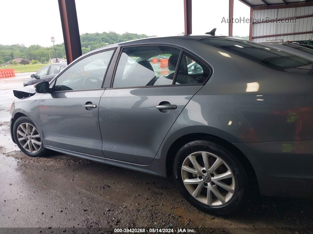 2012 Volkswagen Jetta 2.5l Se Gray vin: 3VWDX7AJ0CM114267