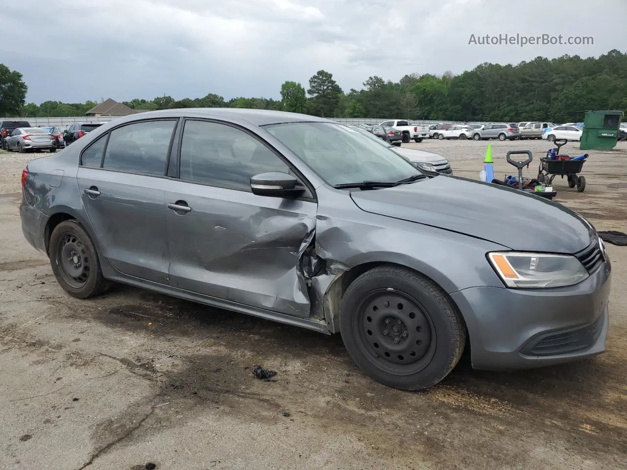 2012 Volkswagen Jetta Se Gray vin: 3VWDX7AJ0CM300083