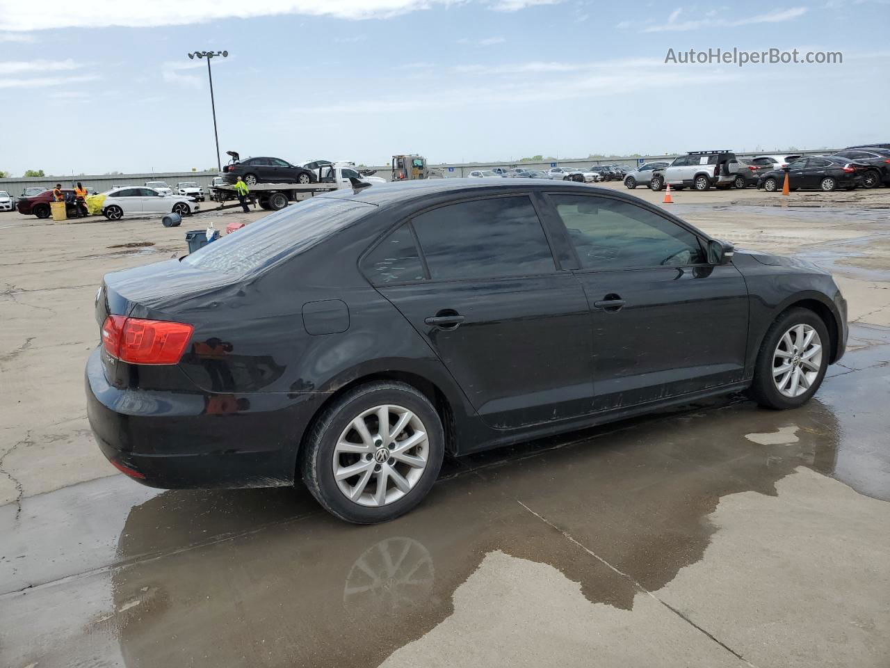 2012 Volkswagen Jetta Se Black vin: 3VWDX7AJ0CM367590