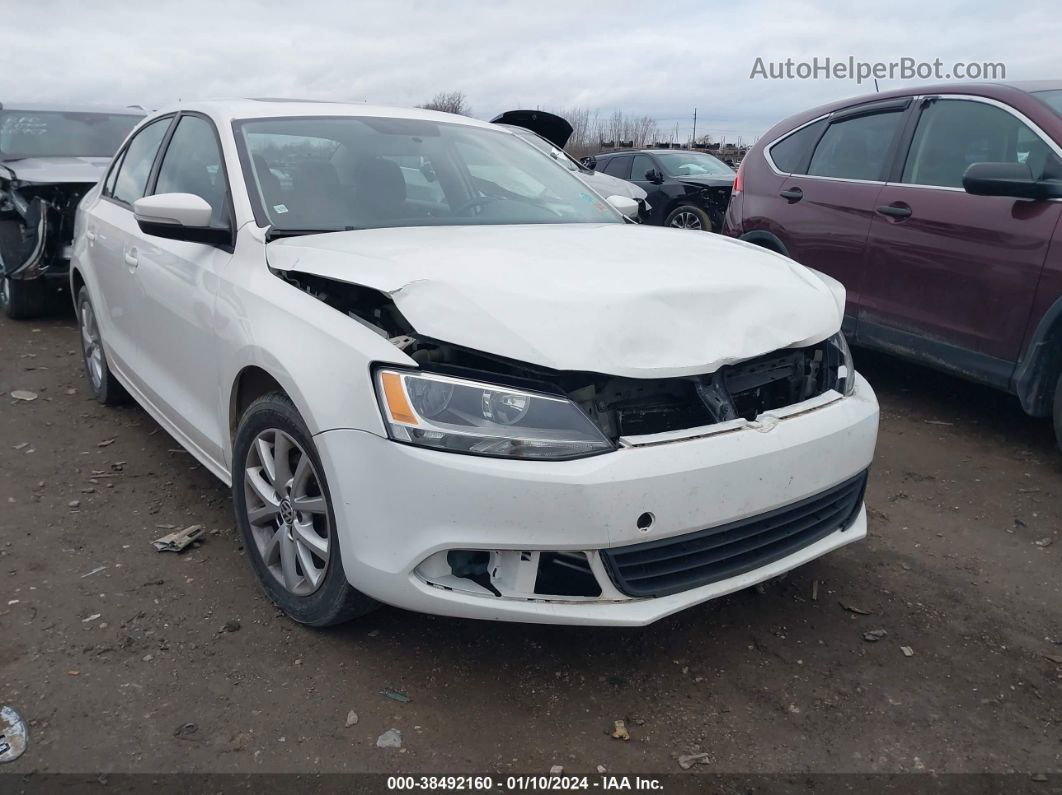 2012 Volkswagen Jetta 2.5l Se White vin: 3VWDX7AJ0CM383479