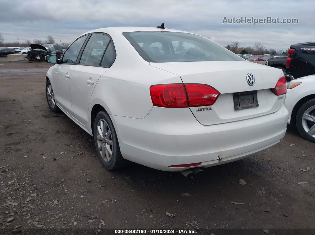 2012 Volkswagen Jetta 2.5l Se White vin: 3VWDX7AJ0CM383479