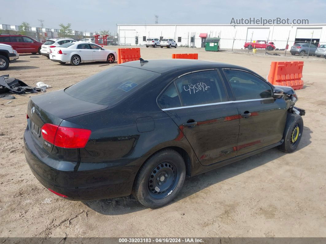 2013 Volkswagen Jetta 2.5l Se Black vin: 3VWDX7AJ0DM254403