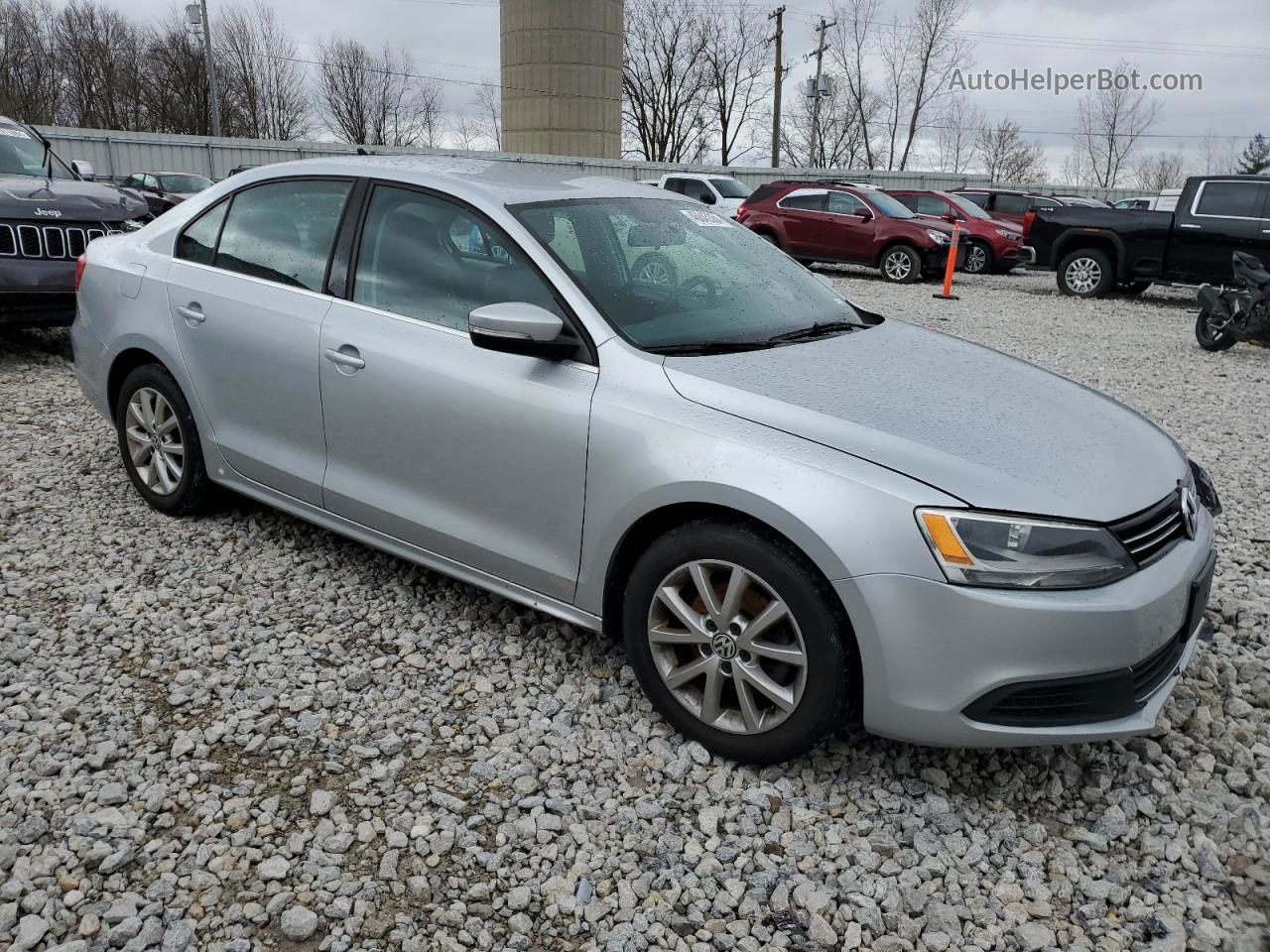 2013 Volkswagen Jetta Se Silver vin: 3VWDX7AJ0DM376226