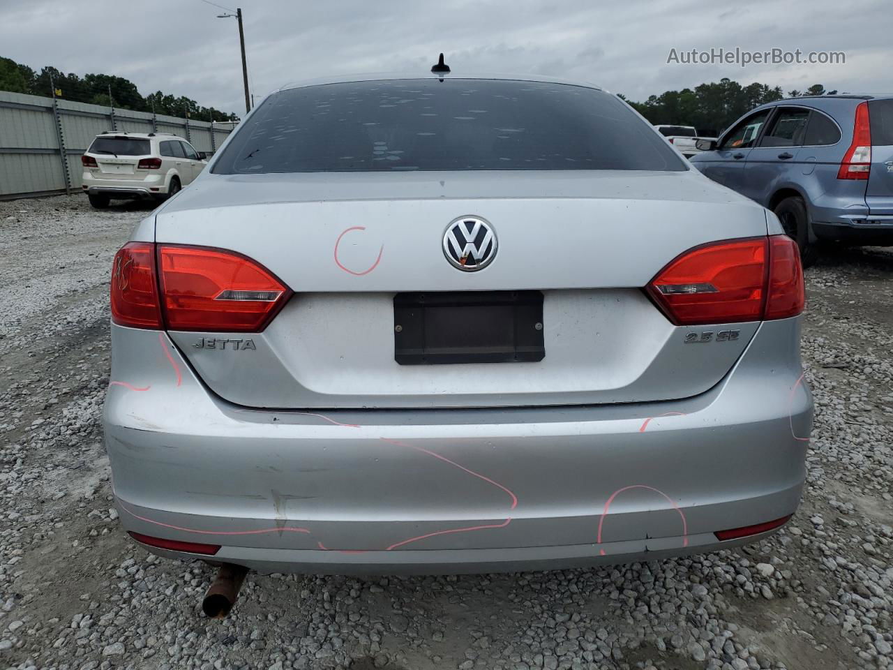 2013 Volkswagen Jetta Se Silver vin: 3VWDX7AJ0DM431855