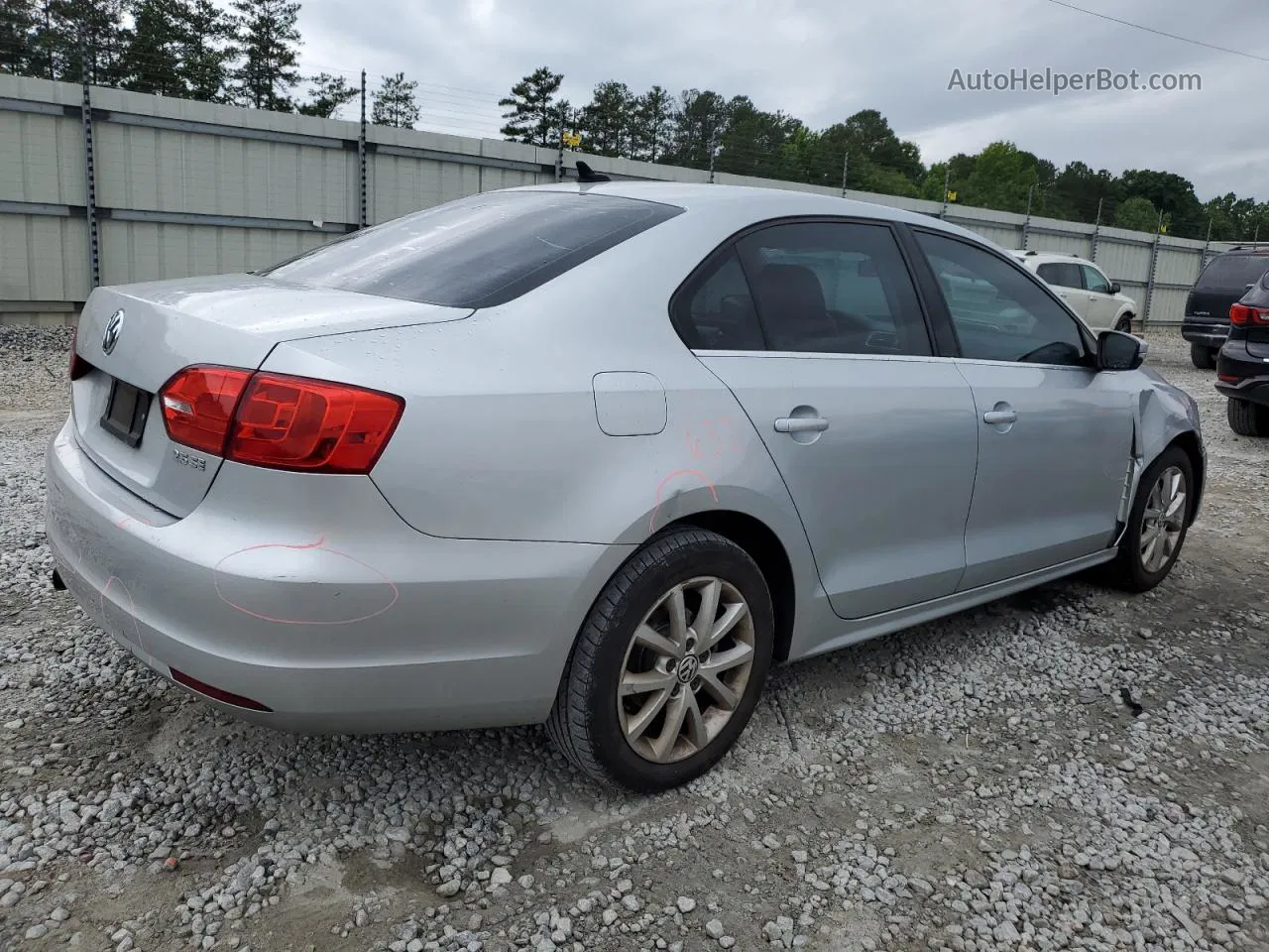 2013 Volkswagen Jetta Se Silver vin: 3VWDX7AJ0DM431855