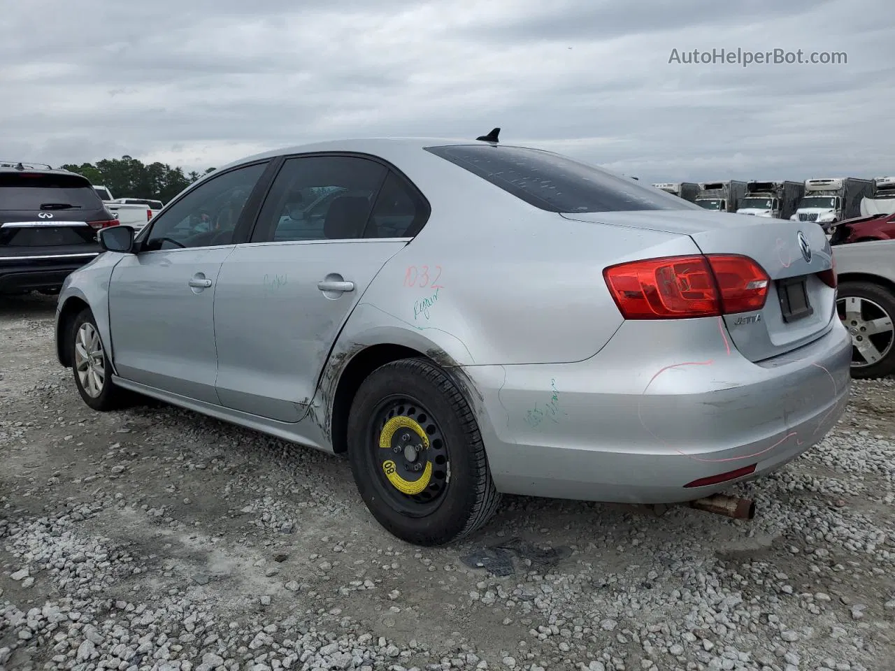 2013 Volkswagen Jetta Se Silver vin: 3VWDX7AJ0DM431855