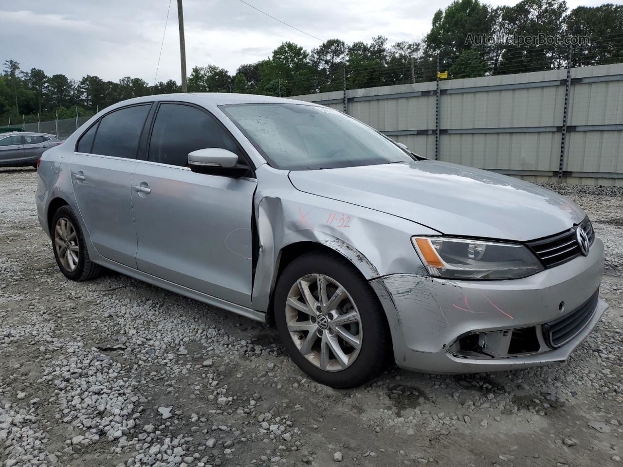 2013 Volkswagen Jetta Se Silver vin: 3VWDX7AJ0DM431855