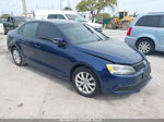 2011 Volkswagen Jetta 2.5l Se Blue vin: 3VWDX7AJ1BM009476