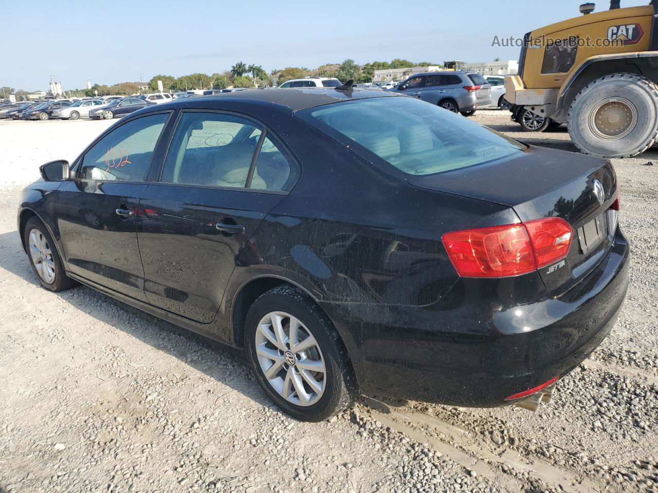 2011 Volkswagen Jetta Se Black vin: 3VWDX7AJ1BM107097