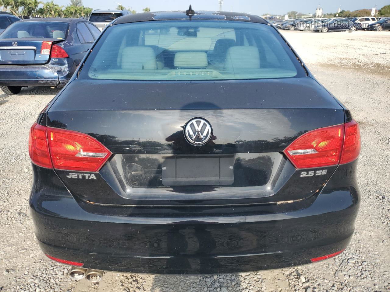 2011 Volkswagen Jetta Se Black vin: 3VWDX7AJ1BM107097