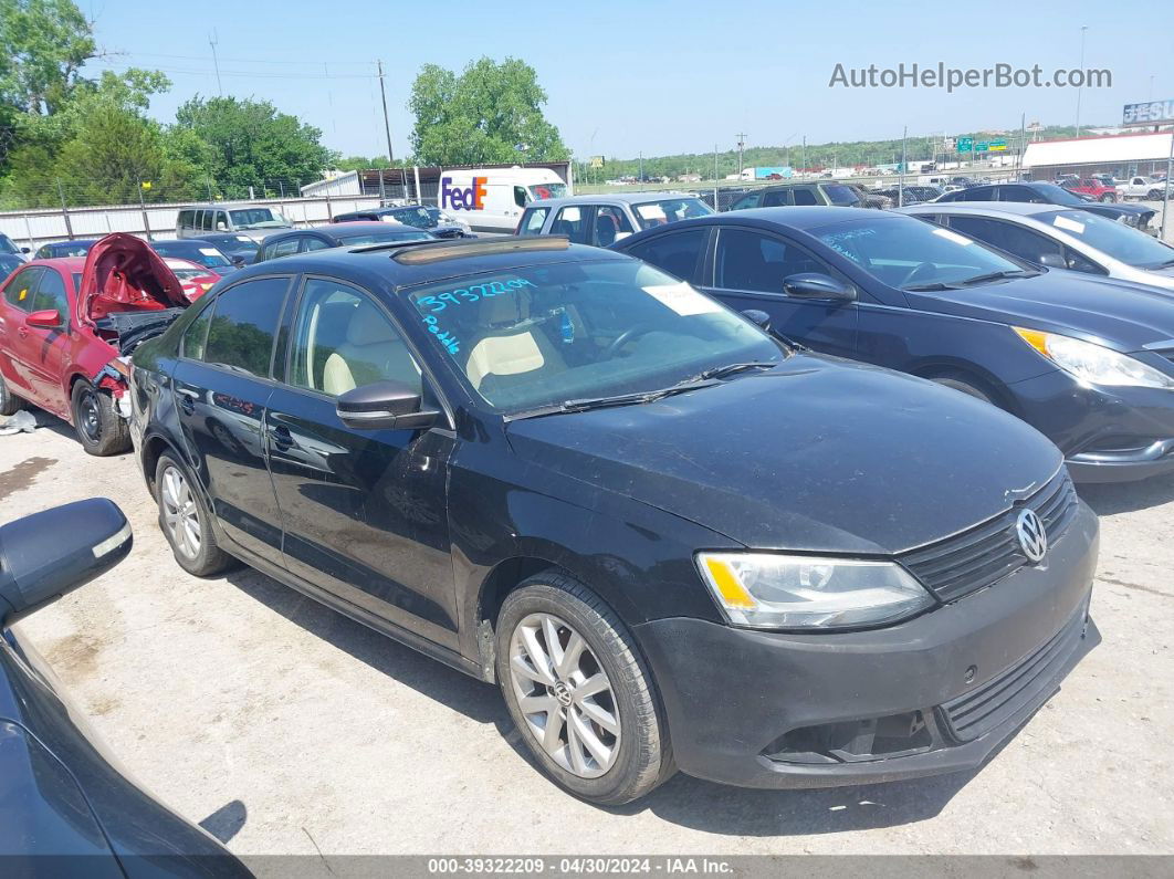 2011 Volkswagen Jetta 2.5l Se Black vin: 3VWDX7AJ1BM331079