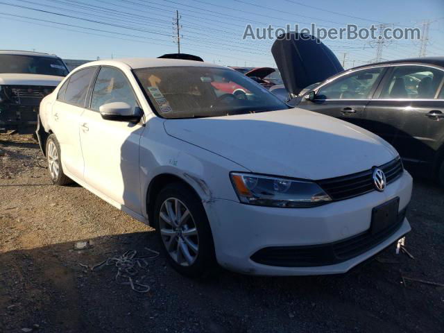 2011 Volkswagen Jetta Se White vin: 3VWDX7AJ1BM345791