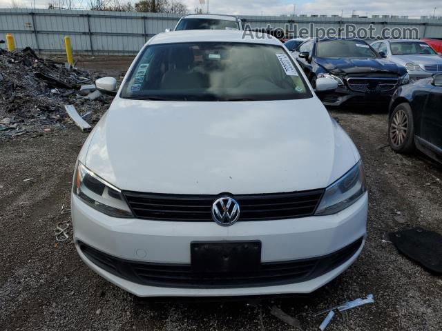 2011 Volkswagen Jetta Se White vin: 3VWDX7AJ1BM345791