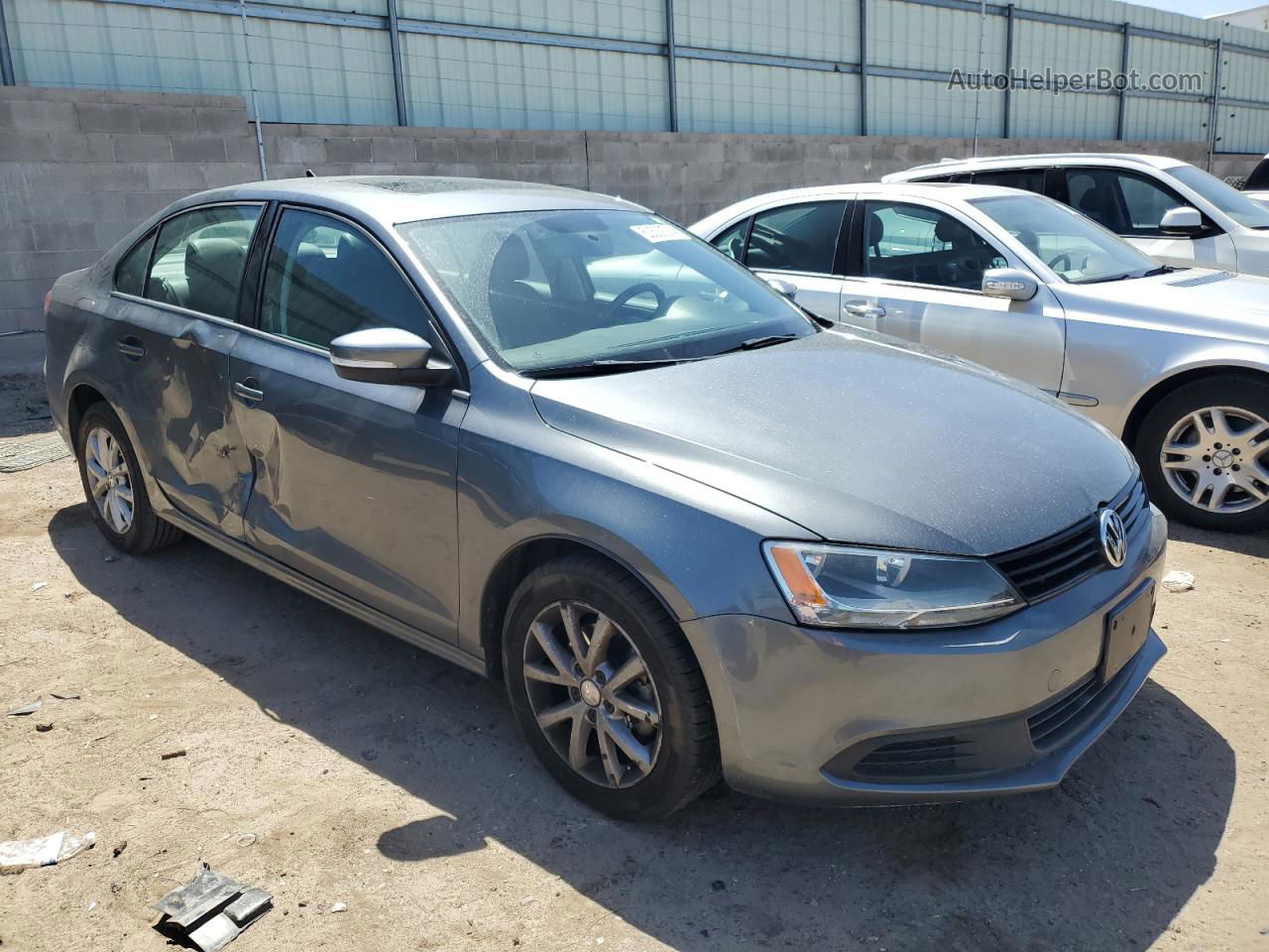 2011 Volkswagen Jetta Se Gray vin: 3VWDX7AJ1BM396711