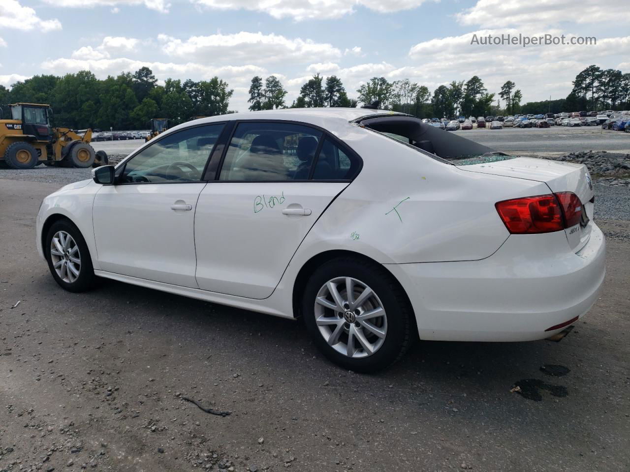 2012 Volkswagen Jetta Se White vin: 3VWDX7AJ1CM316812