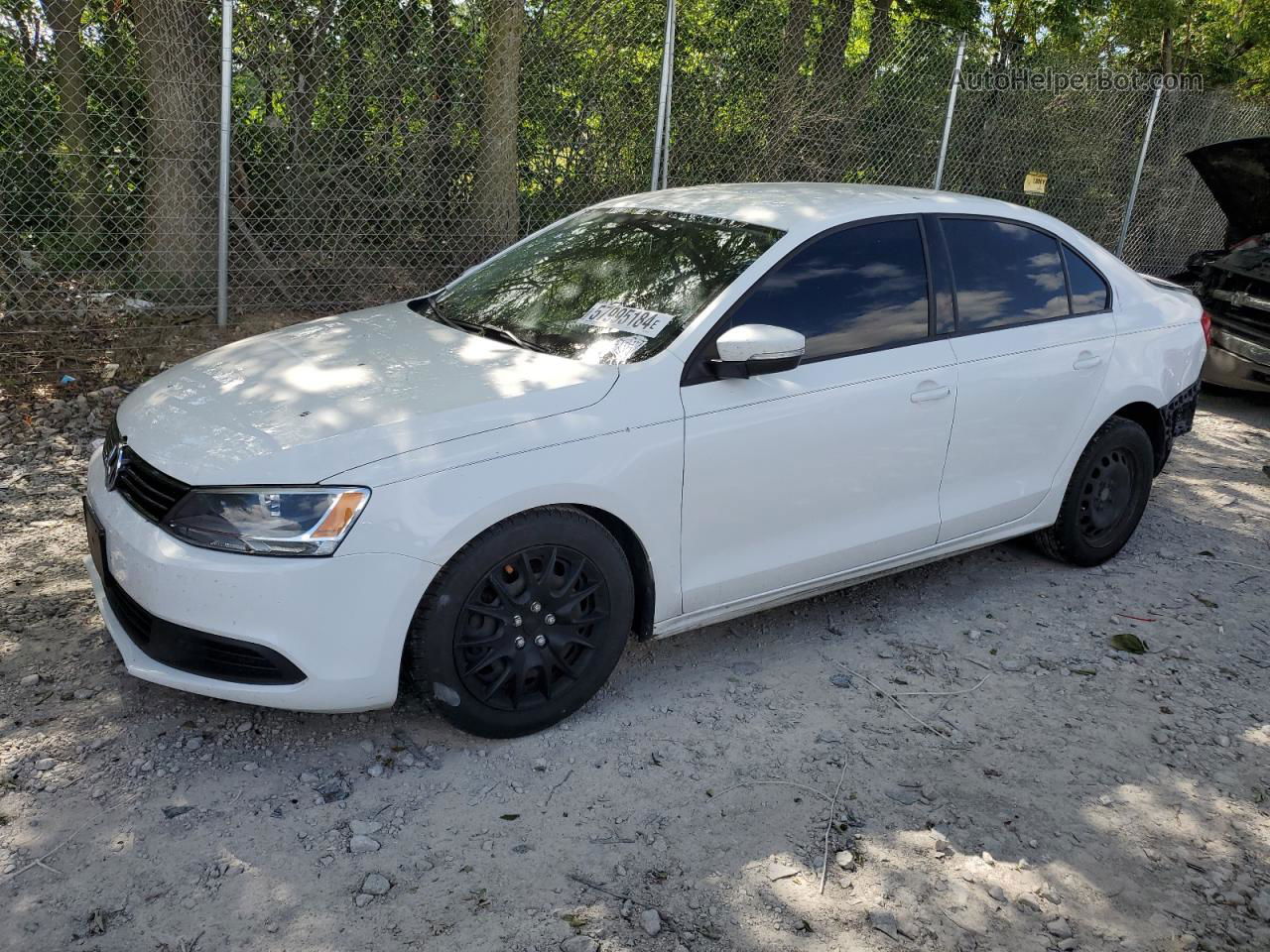 2012 Volkswagen Jetta Se White vin: 3VWDX7AJ1CM380753